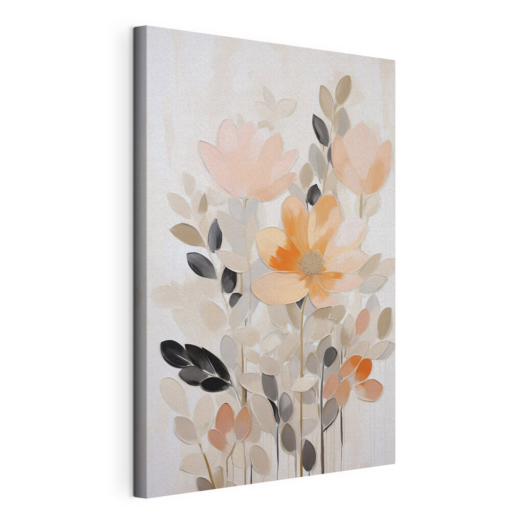Painting of flowers and leaves Painting of flowers and leaves