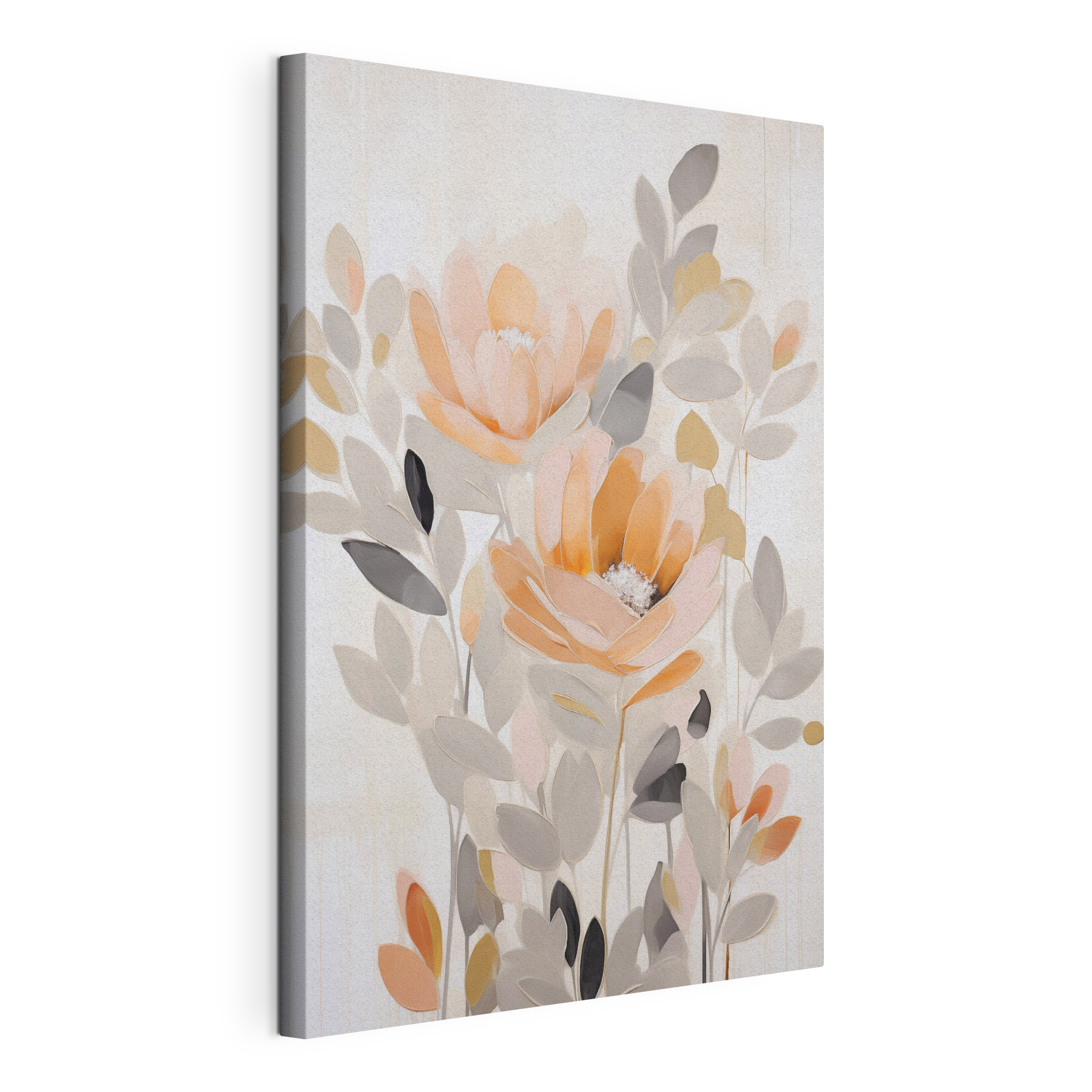 Painting of flowers and leaves
