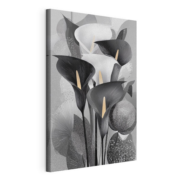 Wandbilder Gruppe aus schwarzen und weißen Blumen (Artikelnummer: s49086) Wandbilder Wandbilder Gruppe aus schwarzen und weißen Blumen (Artikelnummer: s49086)