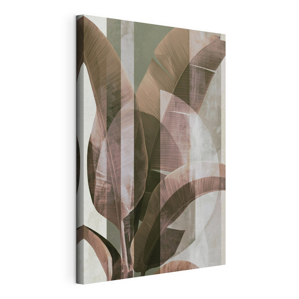 Serene leaves against a muted background Serene leaves against a muted background
