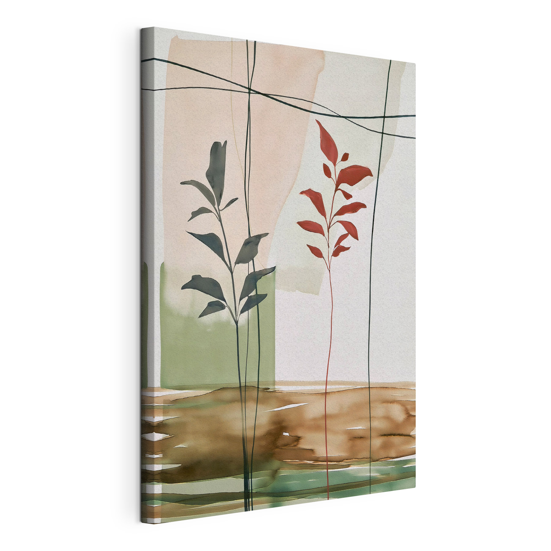 Painting of leaves and a plant Painting of leaves and a plant