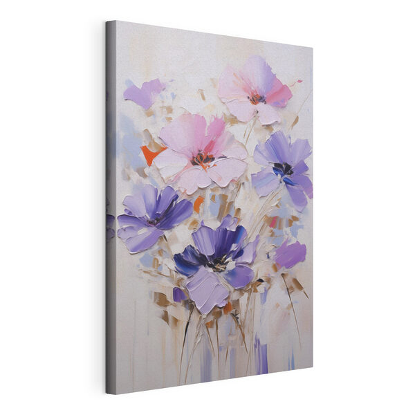 Wandbilder Wandbilder Blumenmalerei auf weißem Untergrund (Artikelnummer: s49136)