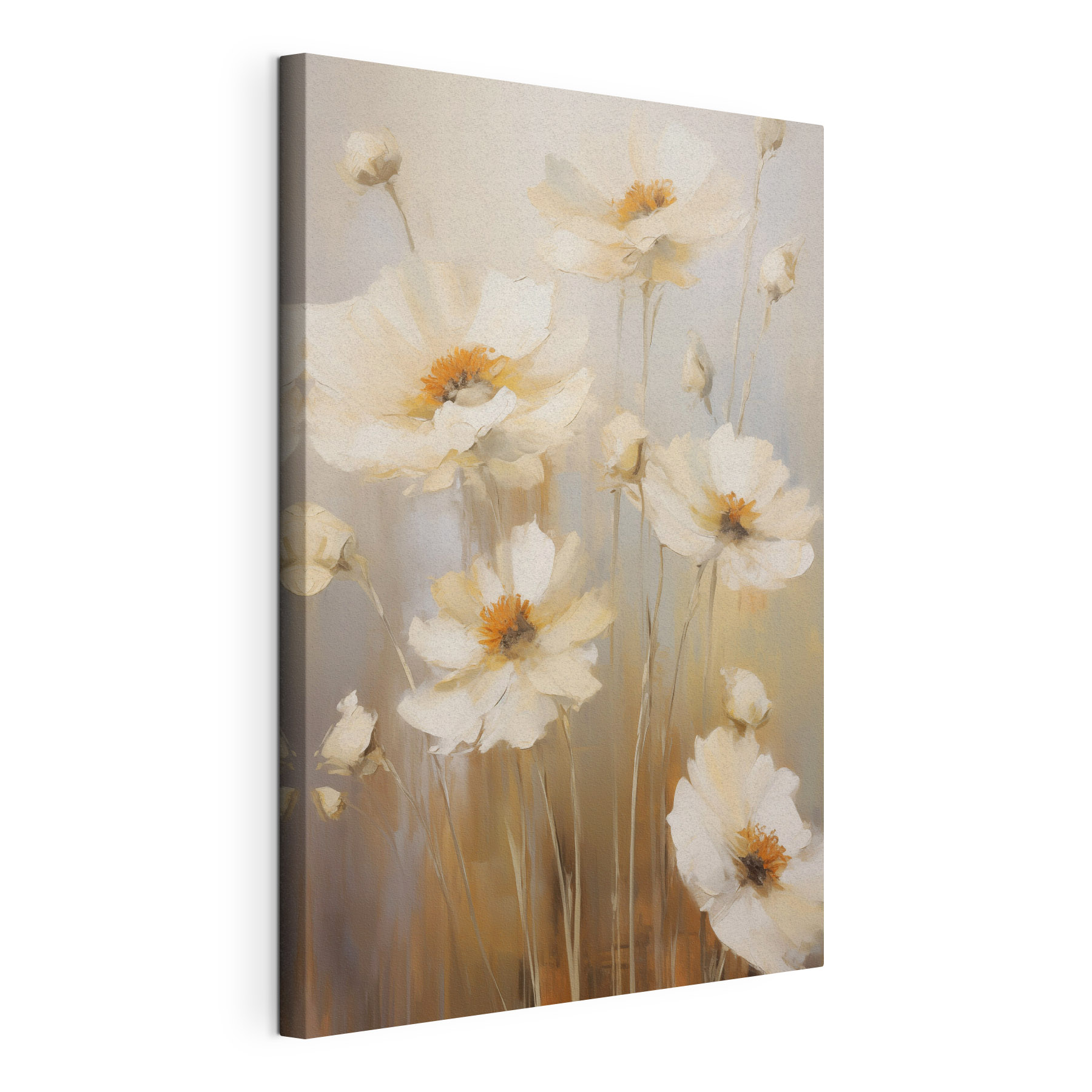 Painting of white flowers Painting of white flowers