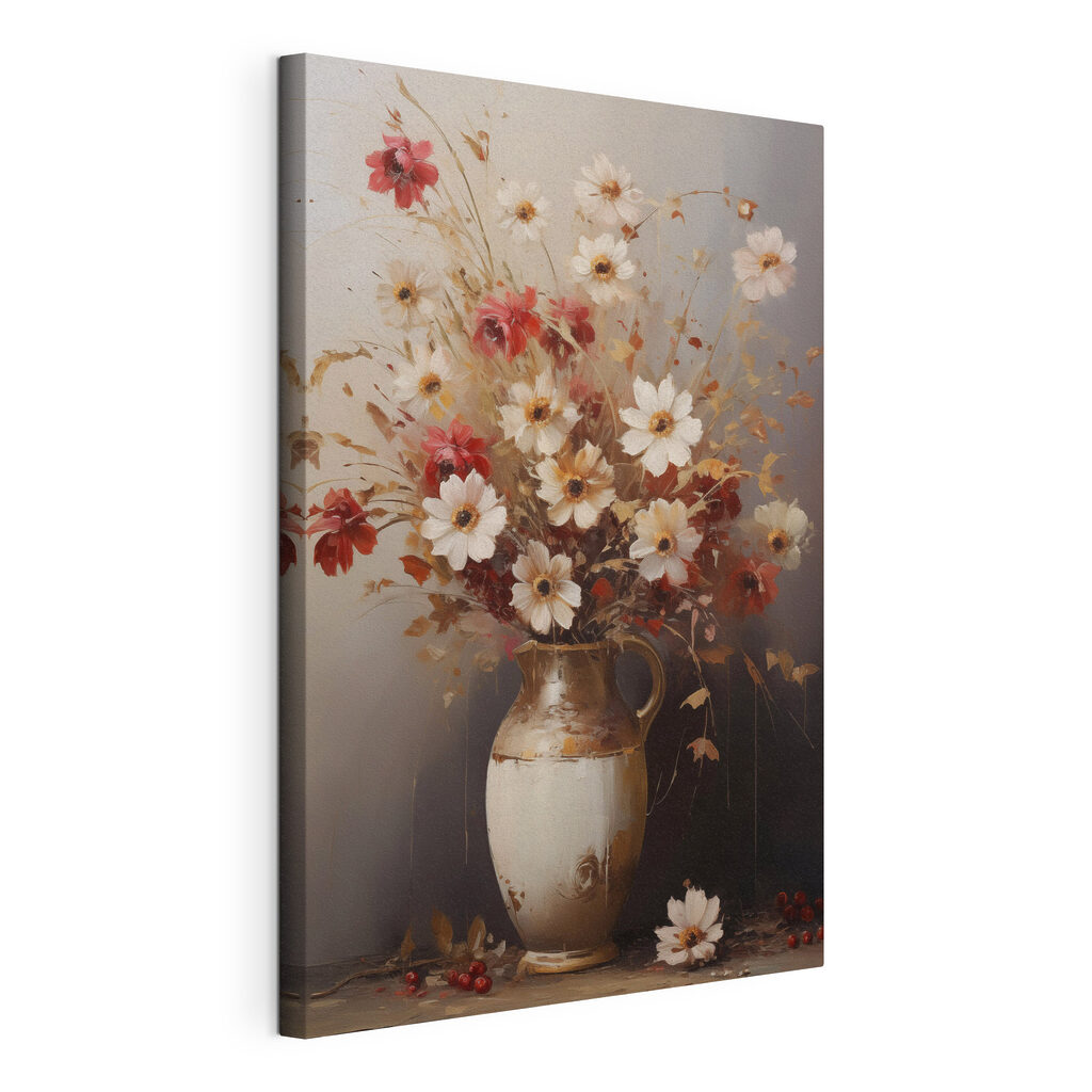 Painting of flowers in a vase Painting of flowers in a vase