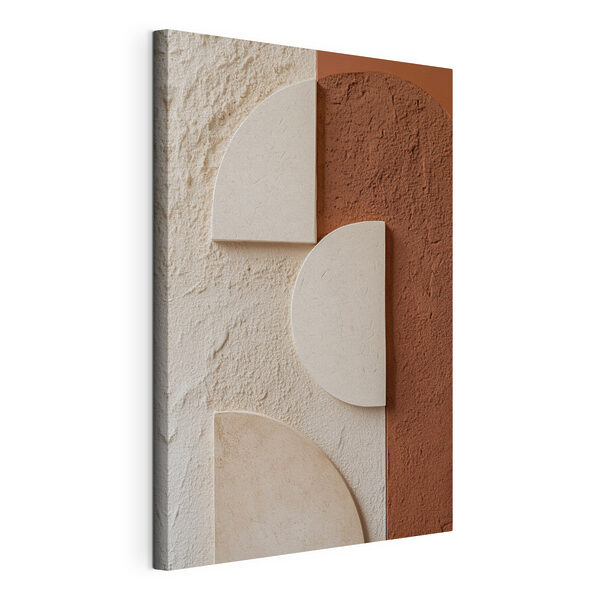Wandbilder Wandbilder Wand mit weißen und braunen Formen (Artikelnummer: s49213)