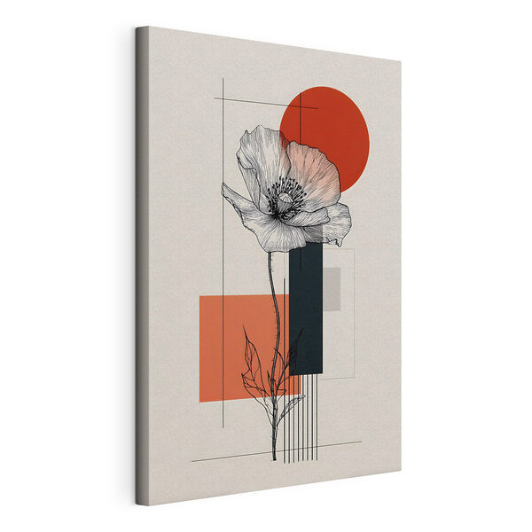 Wandbilder Blume mit Stiel und rotem Kreis (Artikelnummer: s49230) Wandbilder Wandbilder Blume mit Stiel und rotem Kreis (Artikelnummer: s49230)