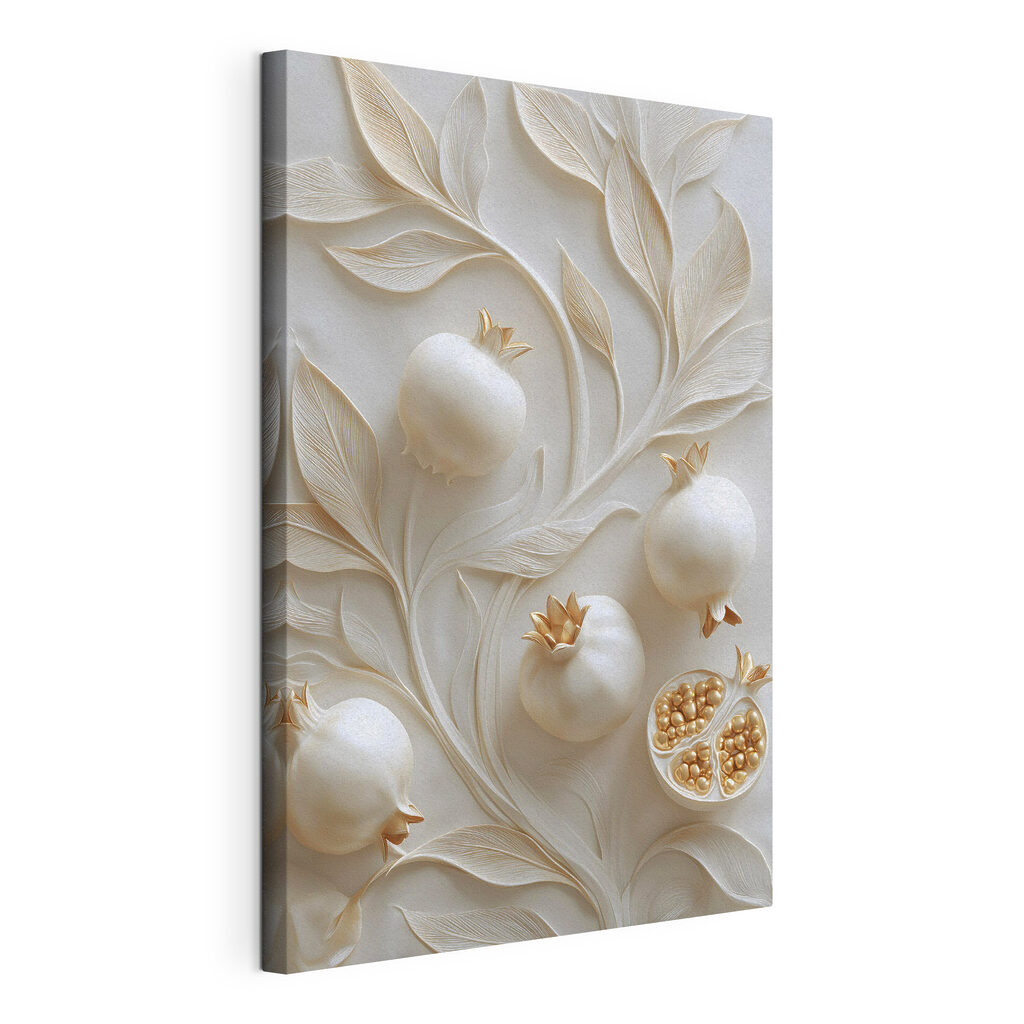 Graceful pomegranate design with leaves Graceful pomegranate design with leaves