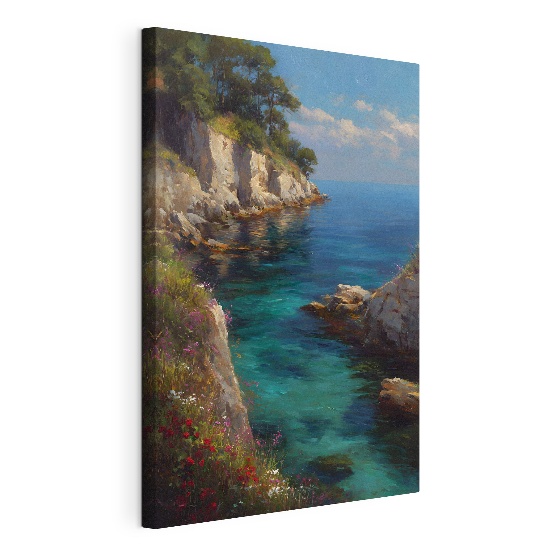 Painting of a body of water Painting of a body of water