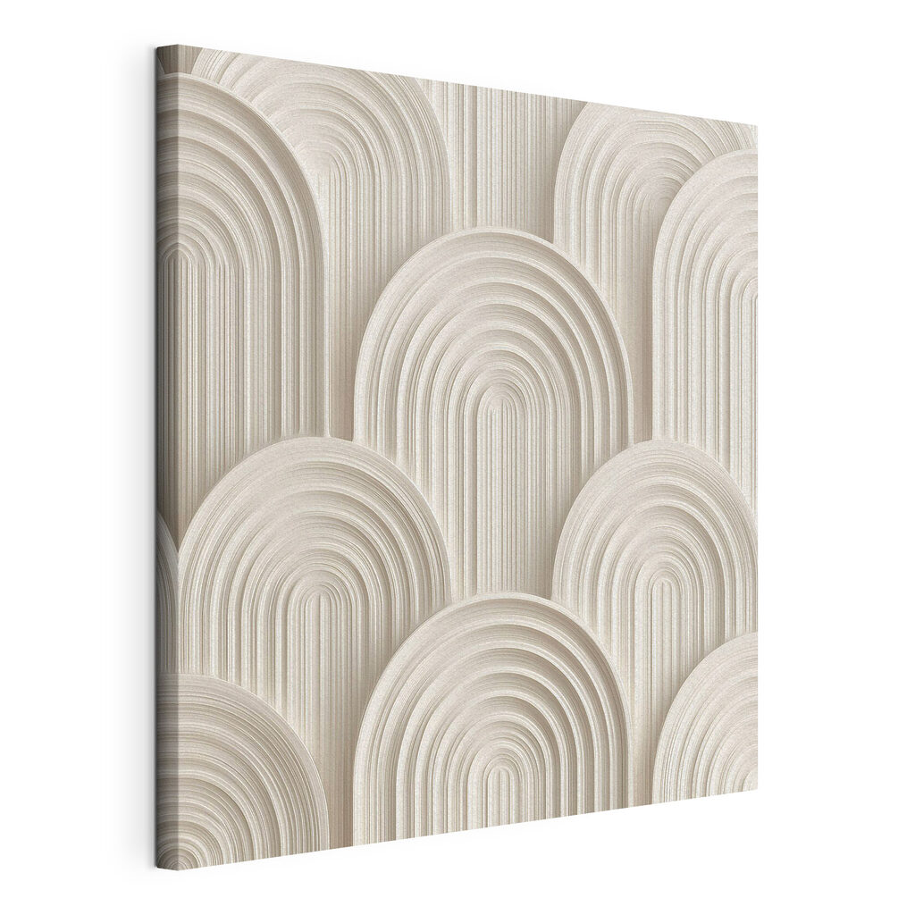 White wall with white circles