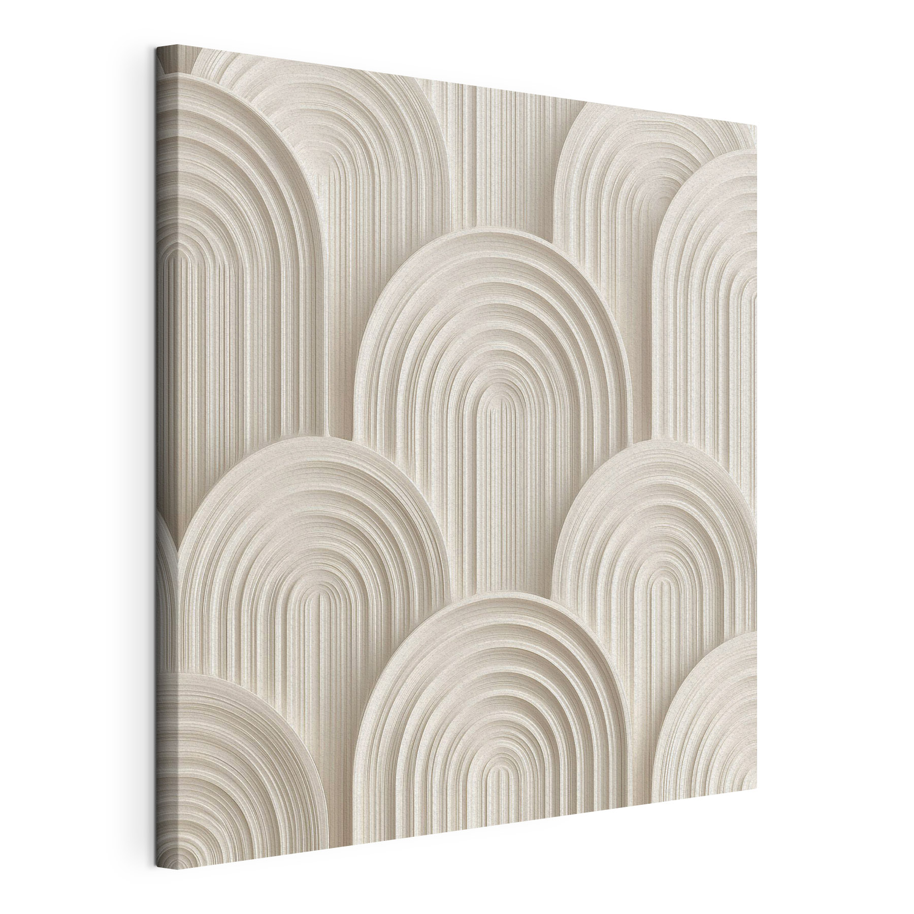 White wall with white circles