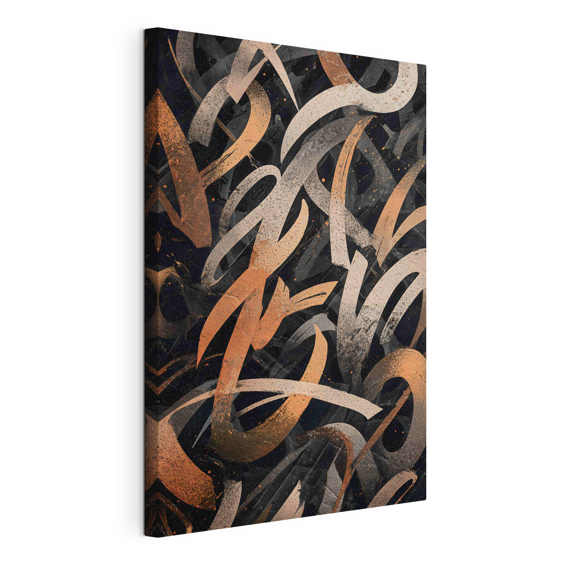 Black and orange brush strokes Black and orange brush strokes