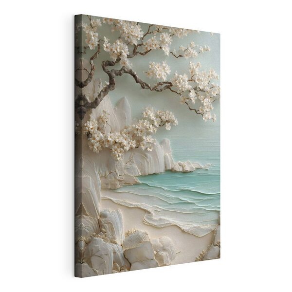 Wandbilder Gemälde eines Strandes mit weißen Blumen und einem Baum (Artikelnummer: s49248) Wandbilder Wandbilder Gemälde eines Strandes mit weißen Blumen und einem Baum (Artikelnummer: s49248)