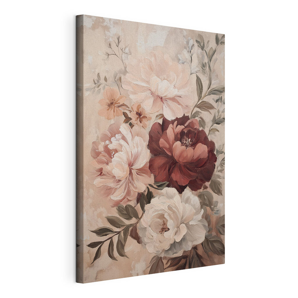 Painting of flowers on a wall