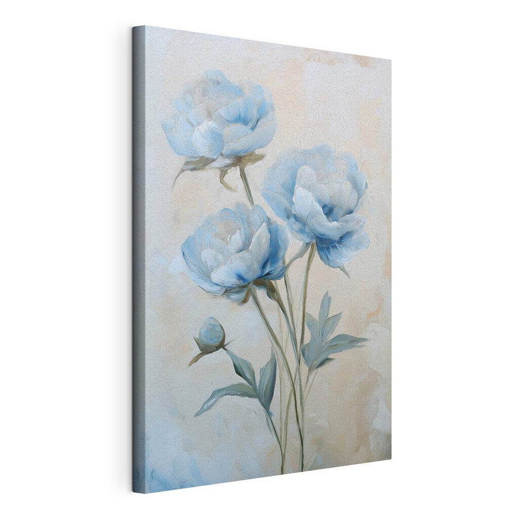 Painting of blue flowers
