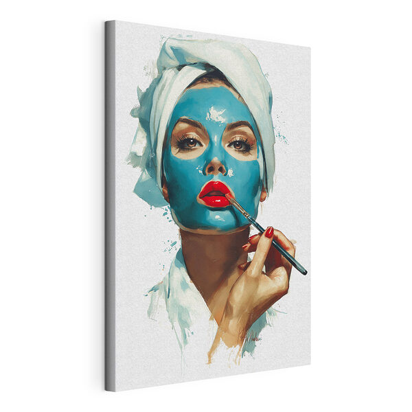 Wandbilder Frau mit einer blauen Maske im Gesicht (Artikelnummer: s49315) Wandbilder Wandbilder Frau mit einer blauen Maske im Gesicht (Artikelnummer: s49315)