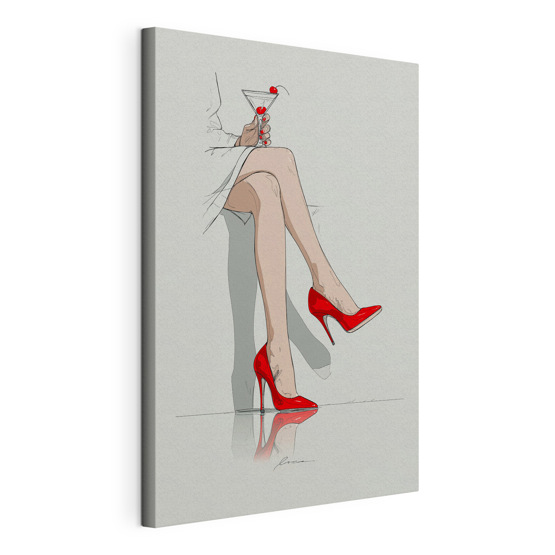 Woman's legs in red high heels Woman's legs in red high heels