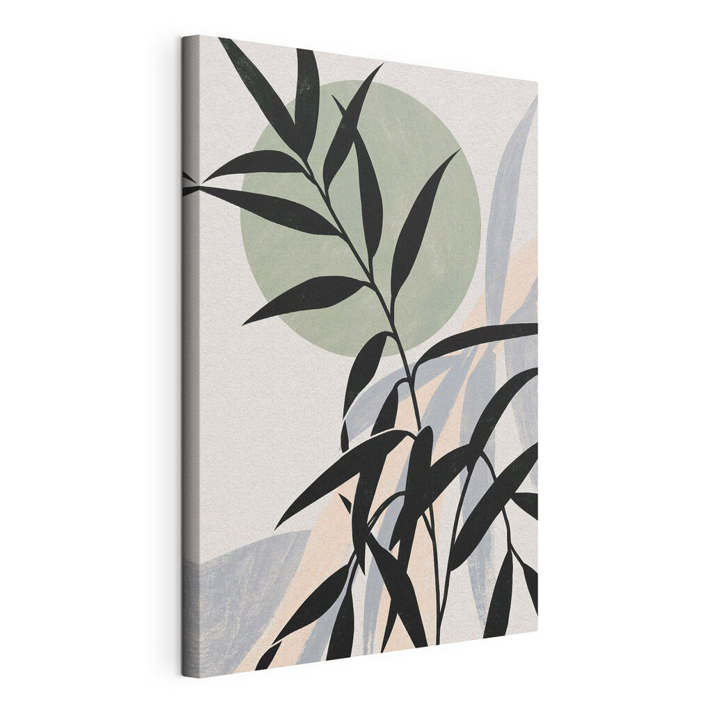 Plant with leaves and circles Plant with leaves and circles
