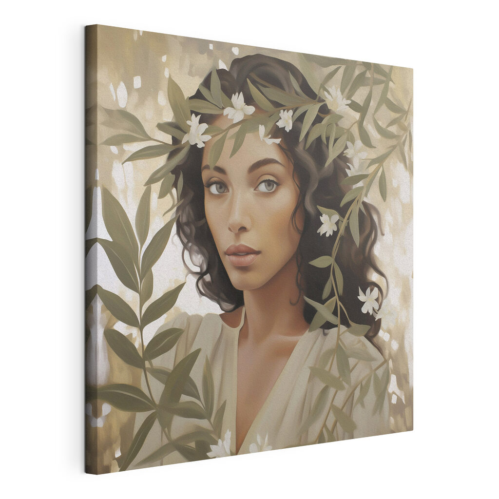 Woman with flowers in her hair Woman with flowers in her hair