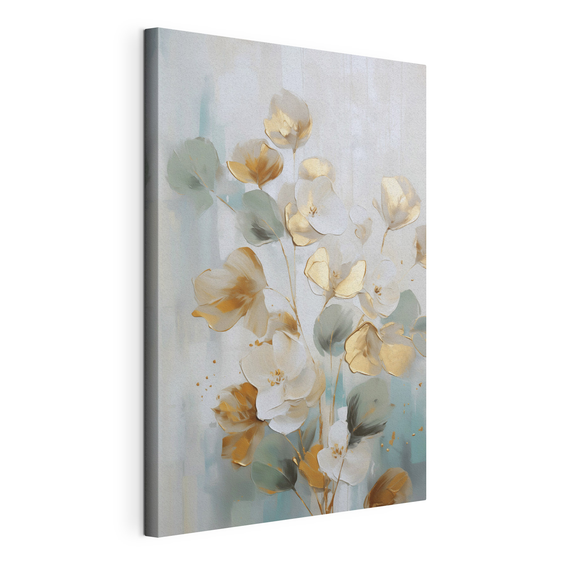Painting of flowers on a white background