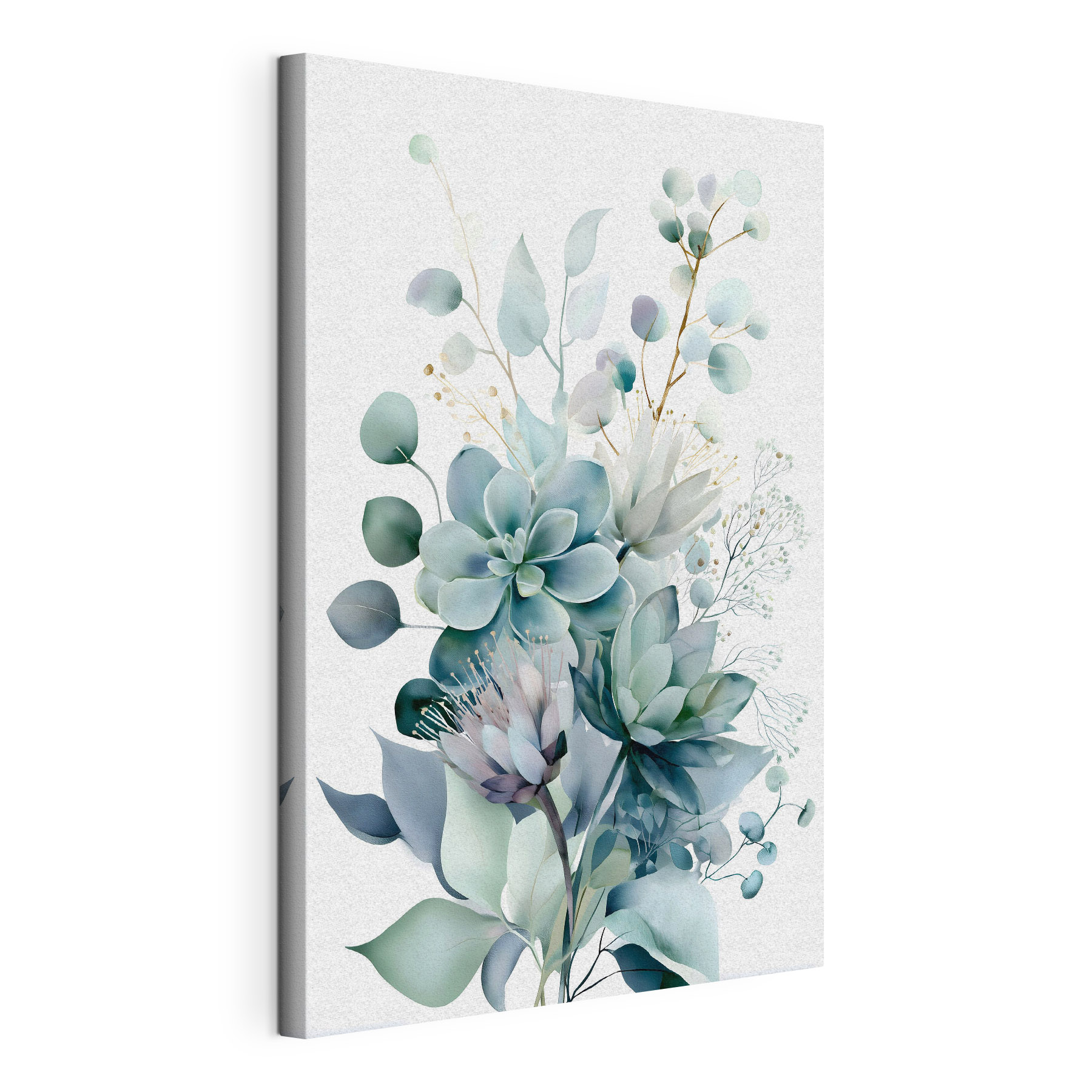 - Serene botanical composition in soft hues - Serene botanical composition in soft hues