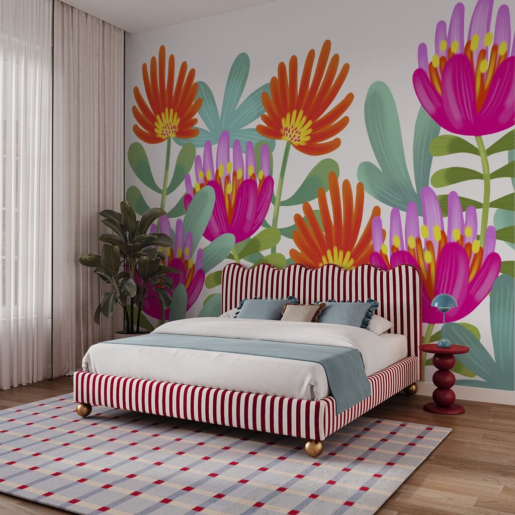 Gruppe bunter Blumen Gruppe bunter Blumen