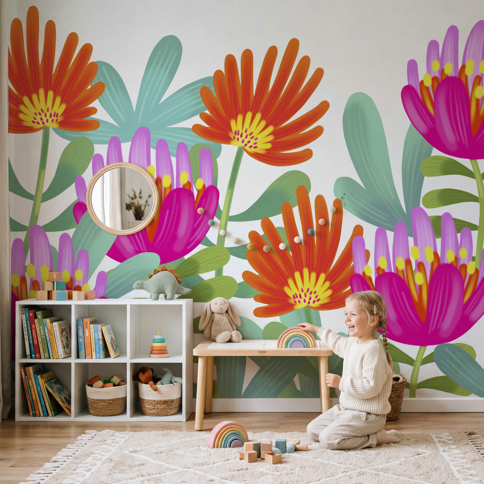 Gruppe bunter Blumen Gruppe bunter Blumen