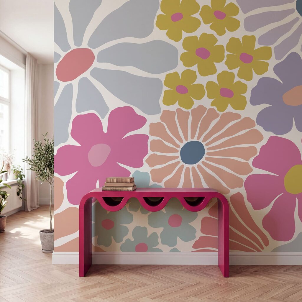 Farbenfrohes Blumenmuster