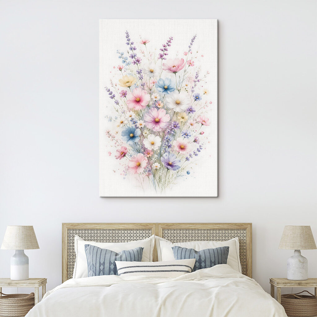 Bouquet of flowers on a white background