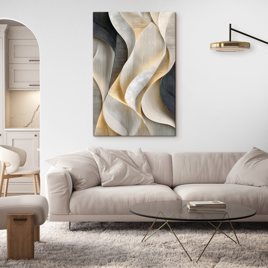 Elegant curves in neutral tones