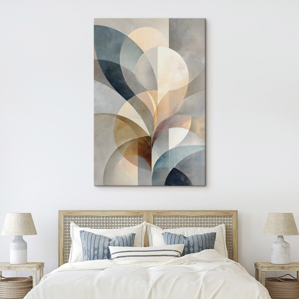 Abstract forms in soft color palette