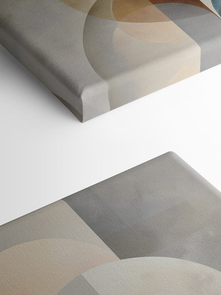 Abstract forms in soft color palette