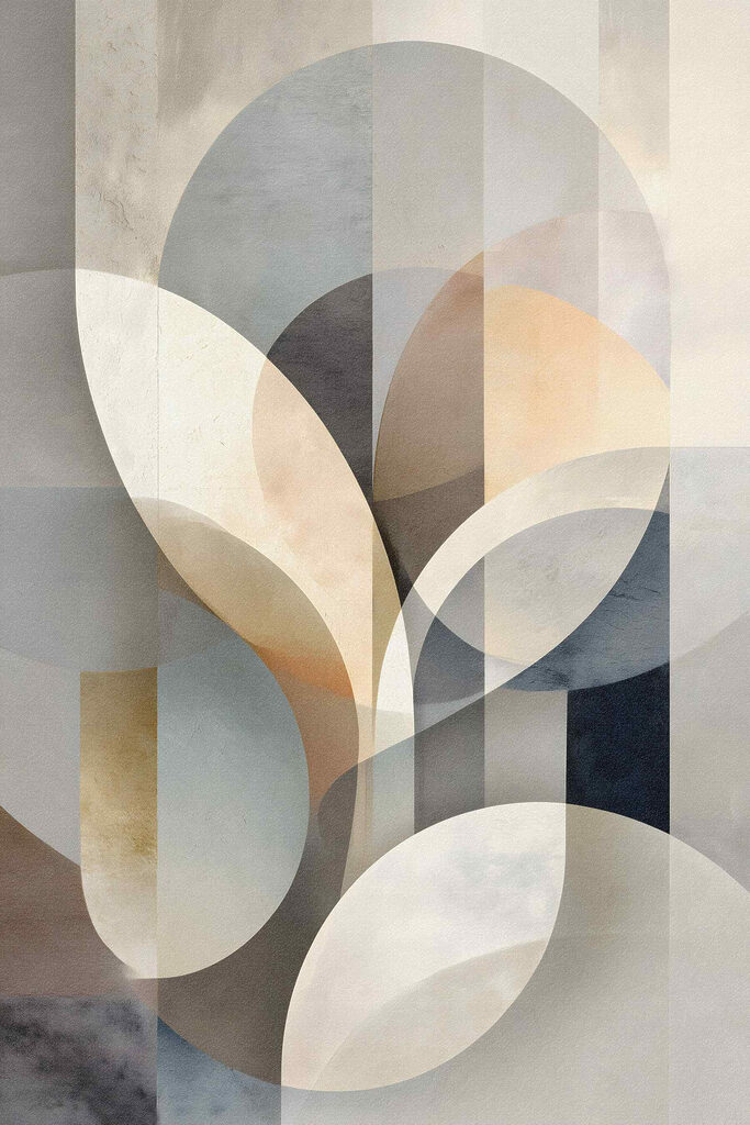 Soft shapes in calming hues Soft shapes in calming hues