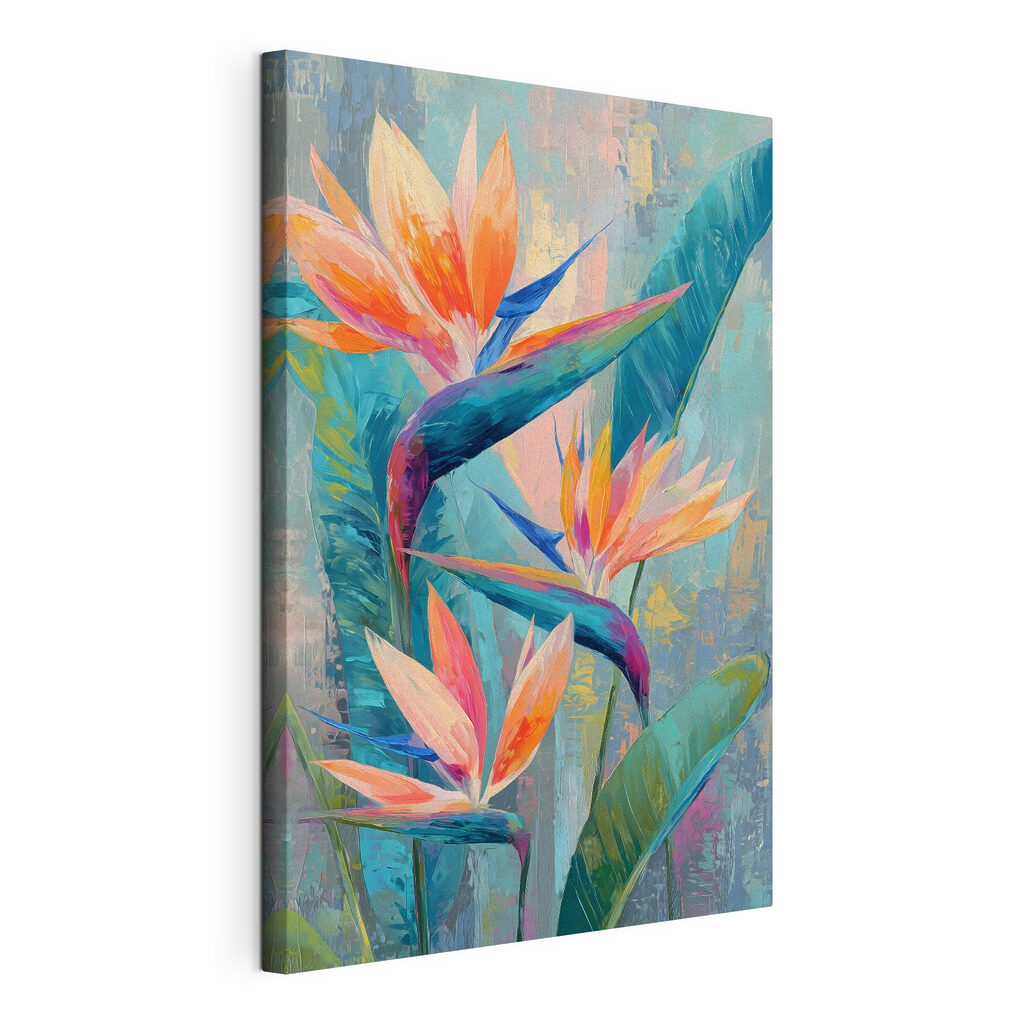 Painting of flowers and leaves