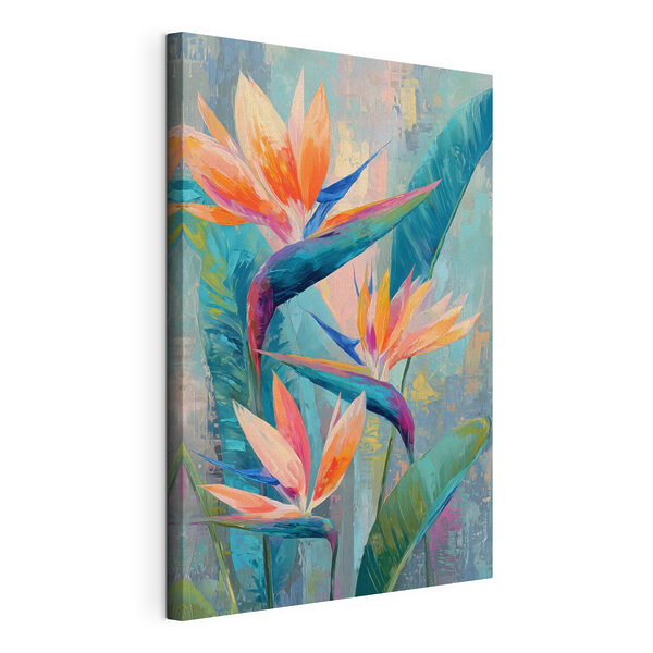 Painting of flowers and leaves