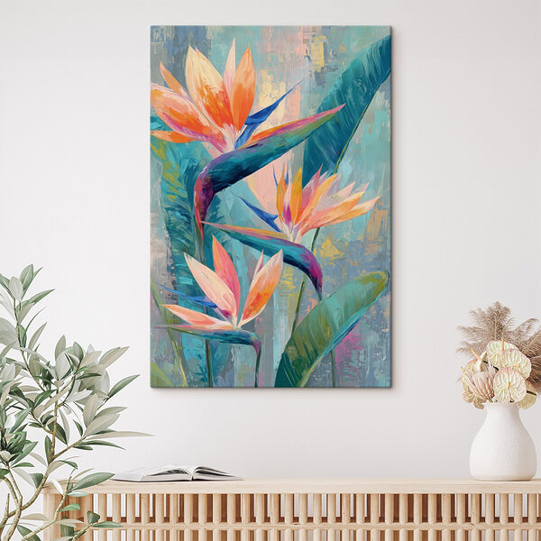 Painting of flowers and leaves