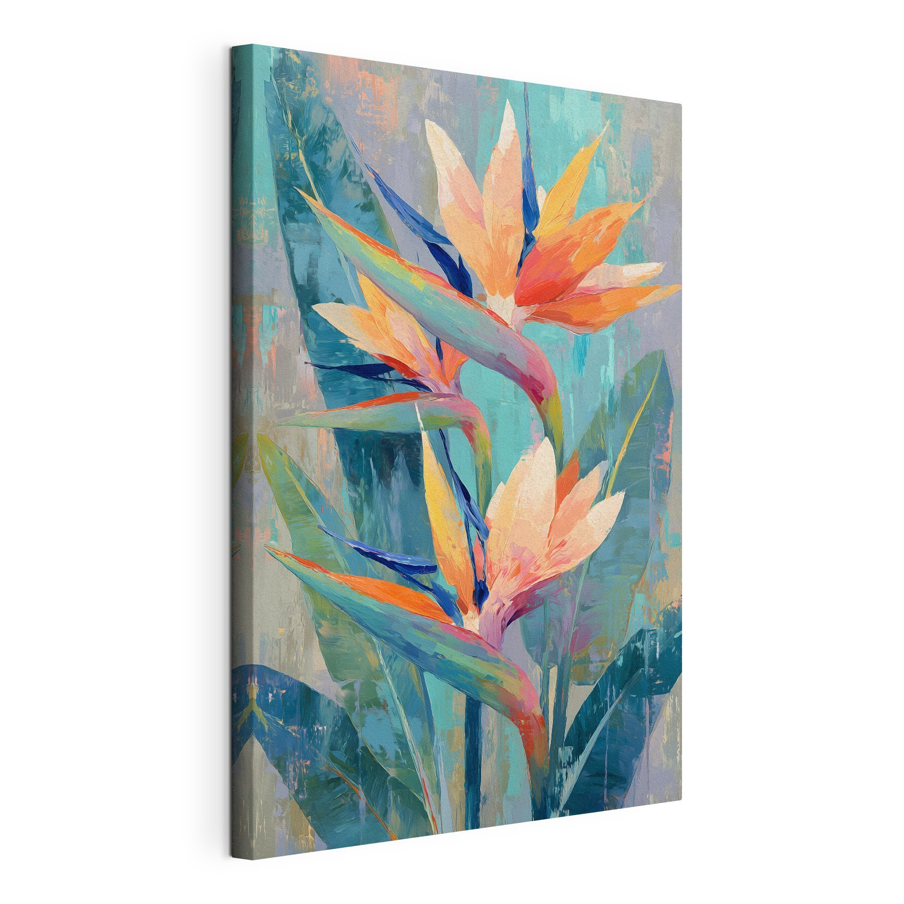 Painting of flowers and leaves