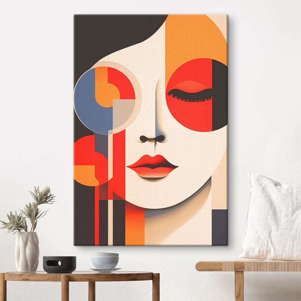 Face with different colors and shapes