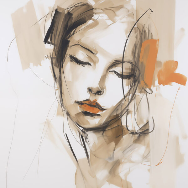 Drawing of a woman's face