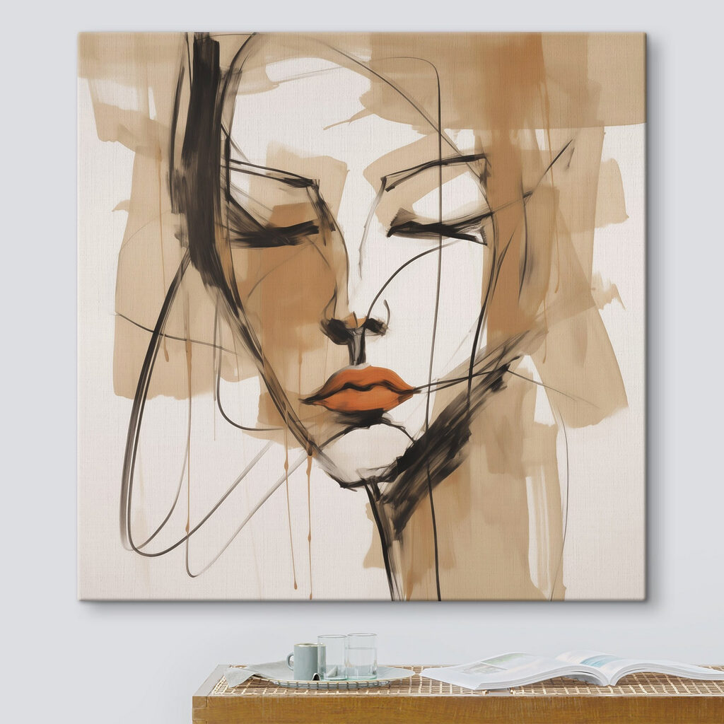 Painting of a woman's face