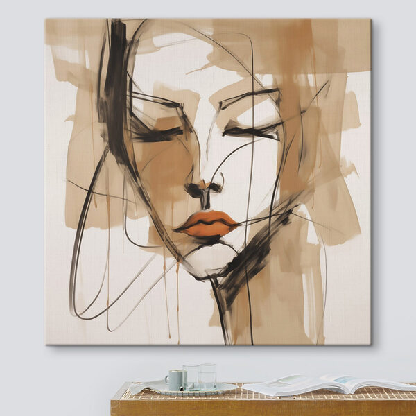 Painting of a woman's face