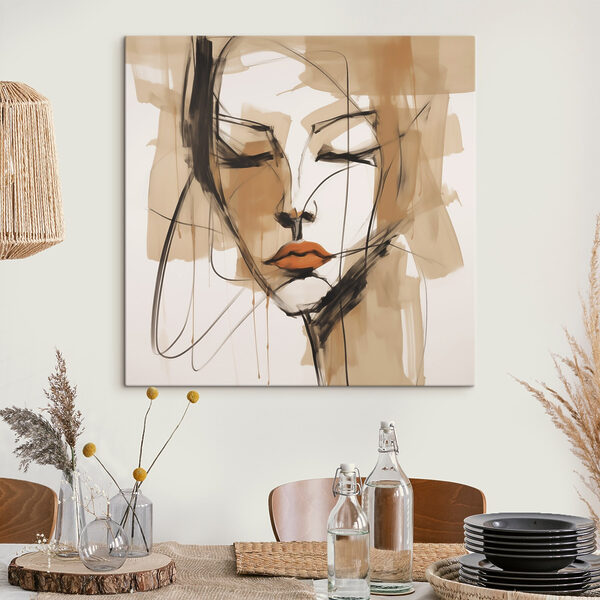 Painting of a woman's face