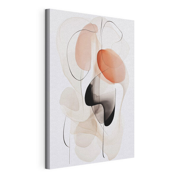 Fluid shapes in soft, warm tones