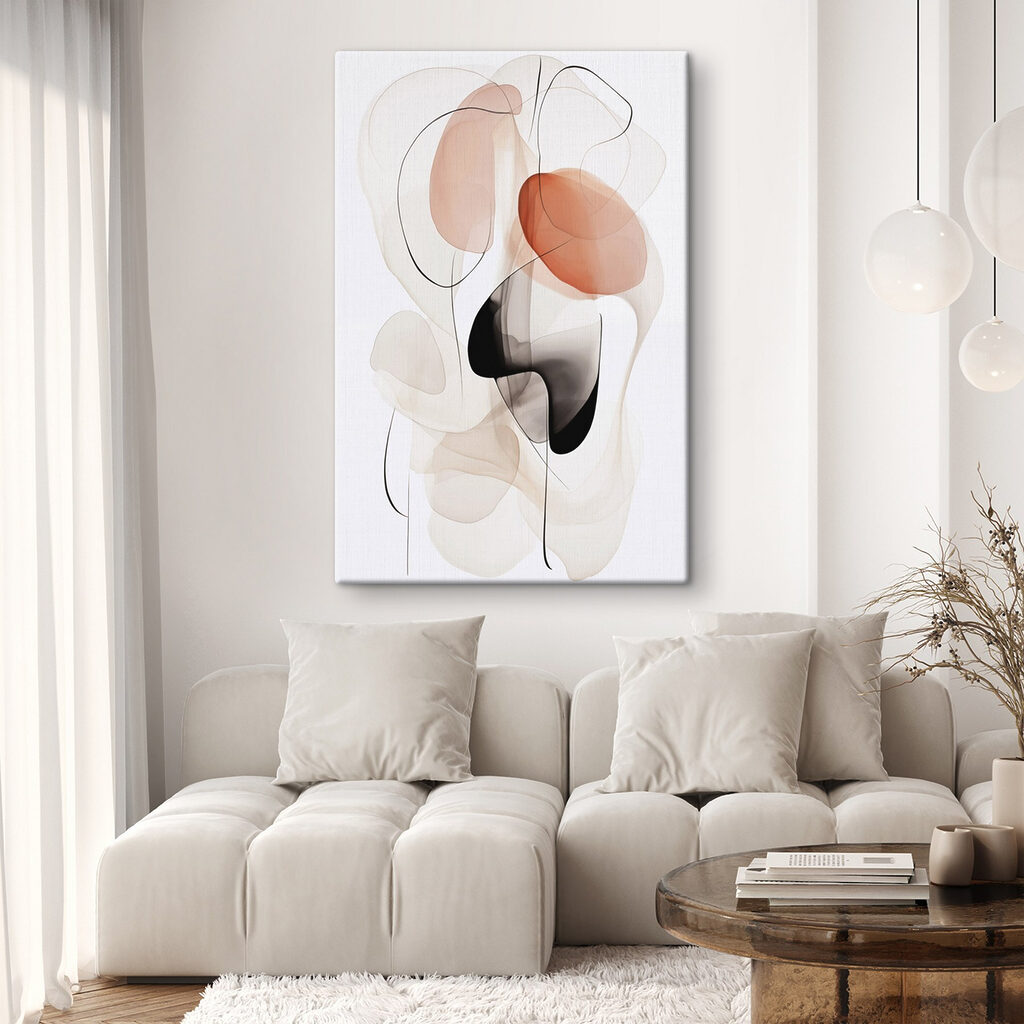 Fluid shapes in soft, warm tones