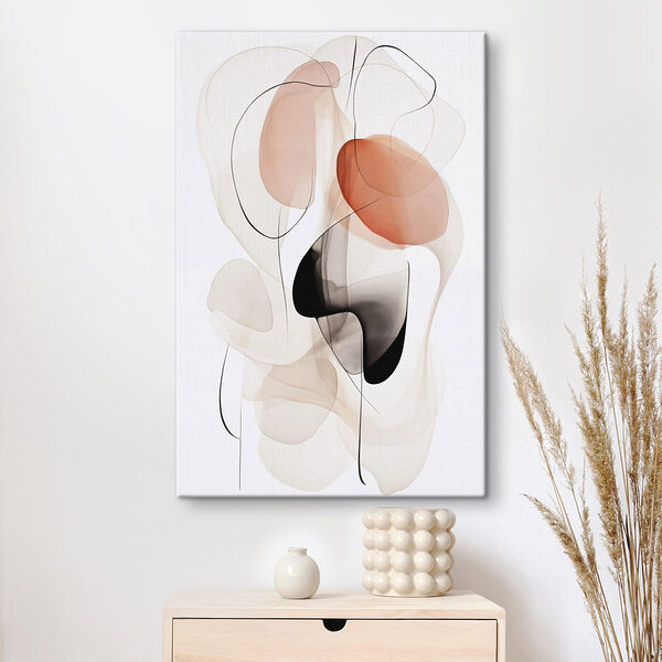 Fluid shapes in soft, warm tones