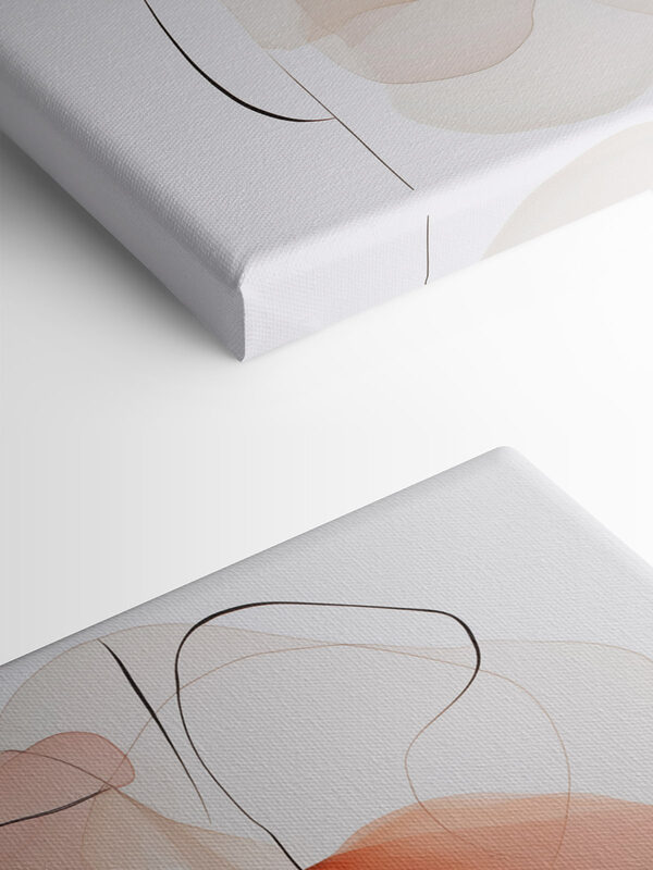 Fluid shapes in soft, warm tones