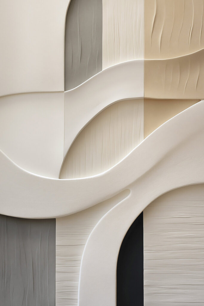 White and brown wall