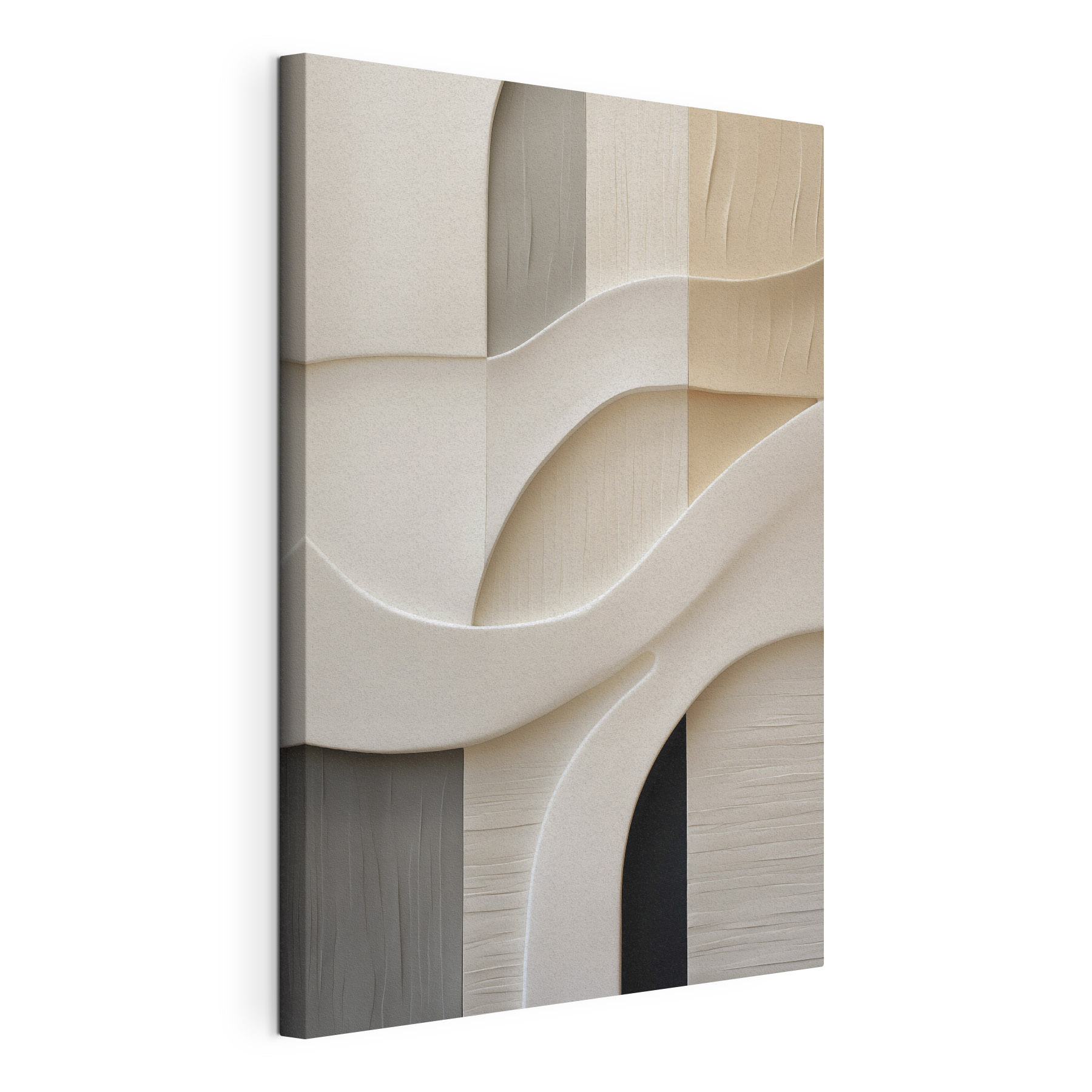 White and brown wall