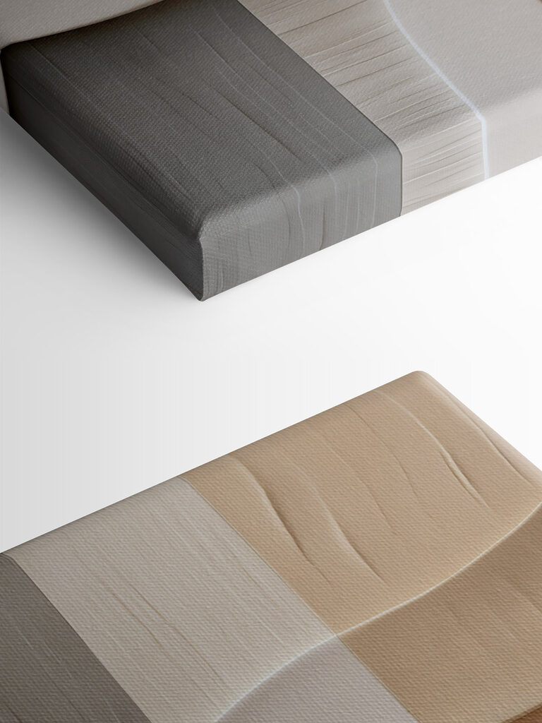 White and brown wall