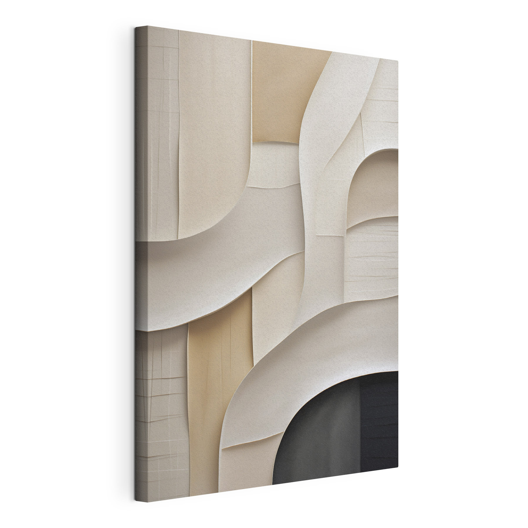 White and brown wall