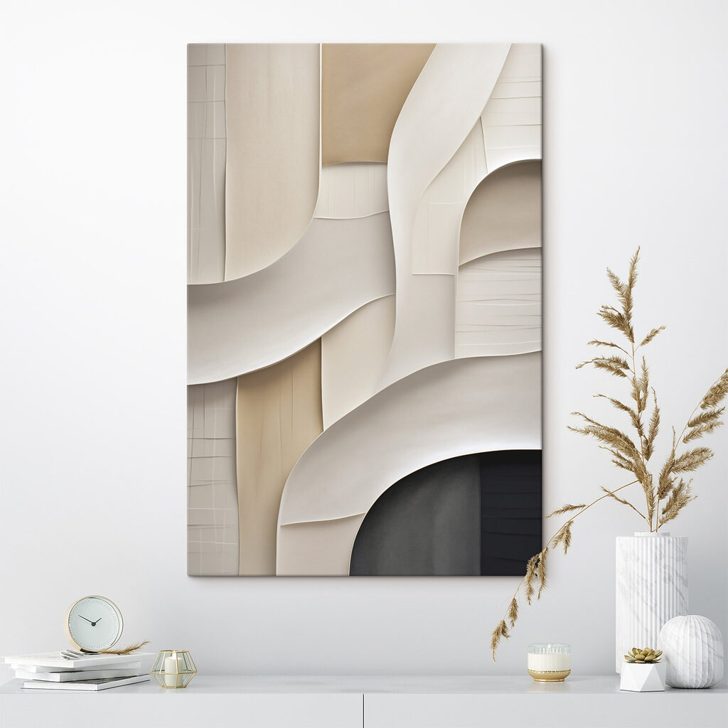 White and brown wall